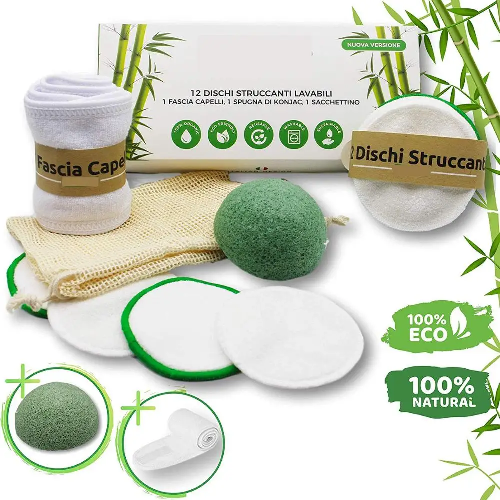 

Zero waste Cotton Rounds Washable Bamboo Reusable Cotton Pads Face Makeup Remover Pads Cleaning makeup remover pad, White