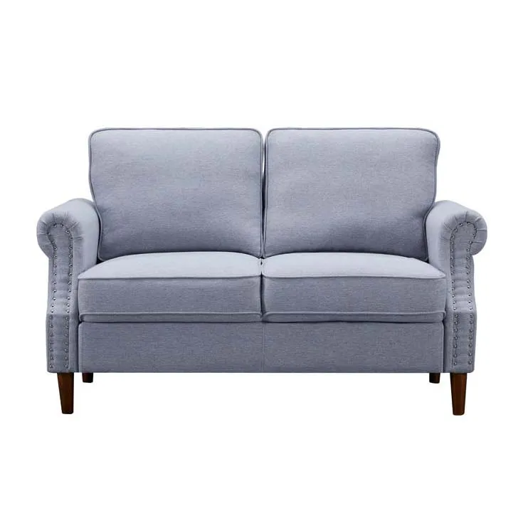

New Arrival Down Sofa Loveseat Living Room Gray Fabric Sofas Couch Lounge, Optional