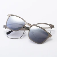 

2020 new arrivals 2 in 1 clip on glasses/magnet sunglasses with clips on optical glasses and TR90 polarized sunglasses