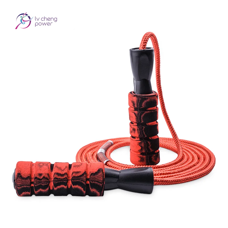 

Skipping Rope Adjustable Jumping Foam Handle Jump Ropes For Exercise Fitness, Red, grey