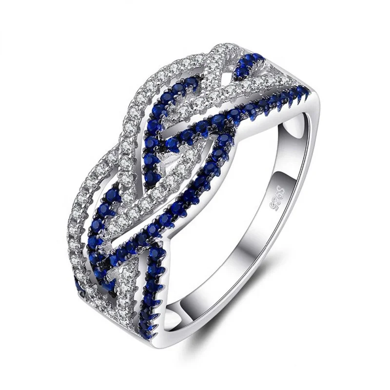 

Women's Double Row Micro-set Two-color Zircon Ring Fashion Accessories Bridal Jewelry for Women Engagement Wedding Gift