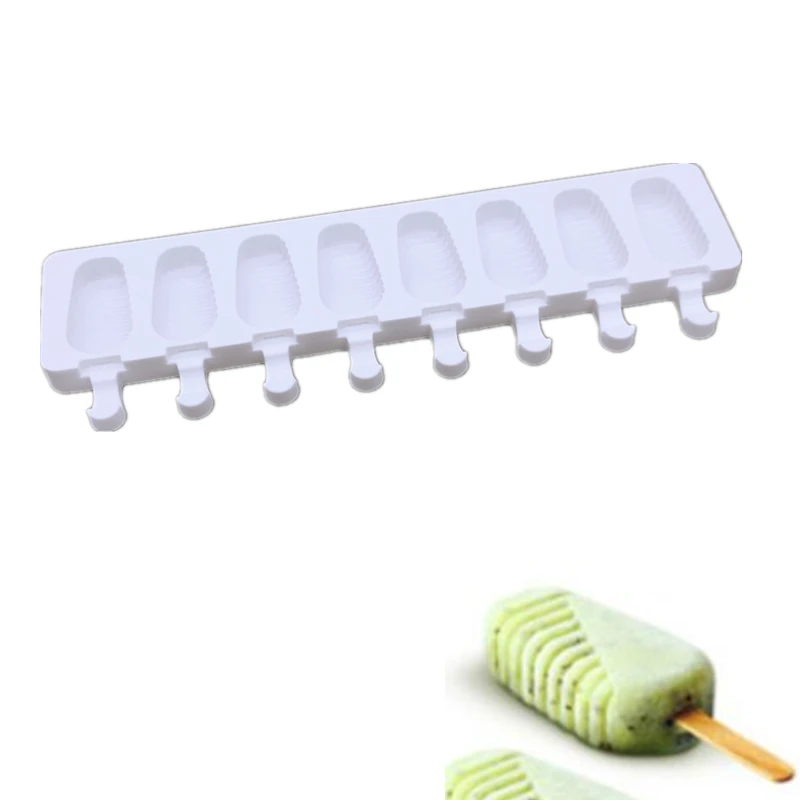 

Factory Wholesale Amazing Summer Season Silicon Pop Ice Cream Mould Popsicle Mold, White or customized pantone color