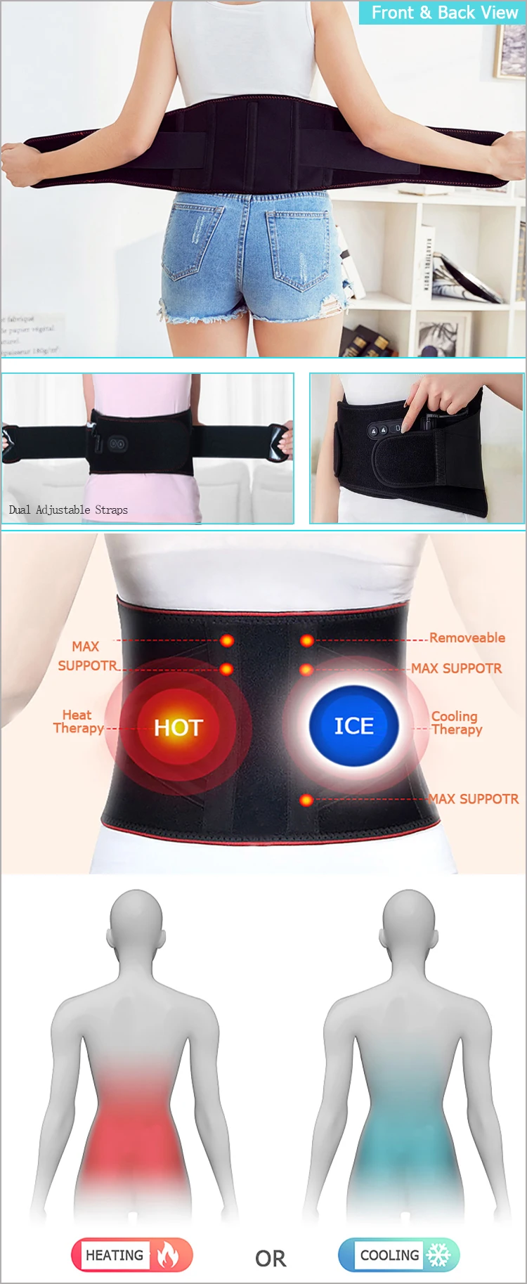 Electric Medical Far Infrared Neck Back Pain Relief Leg Heating Pad For ...