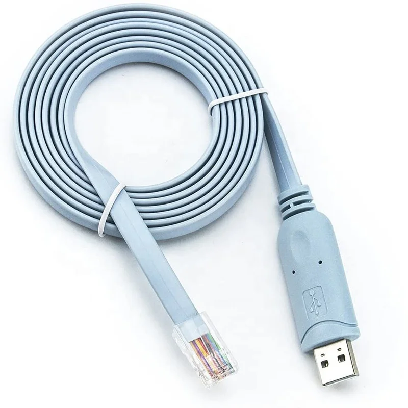 

OEM USB To RJ45 Serial Rollover USB Console Cable For Cisco Routers, Blue