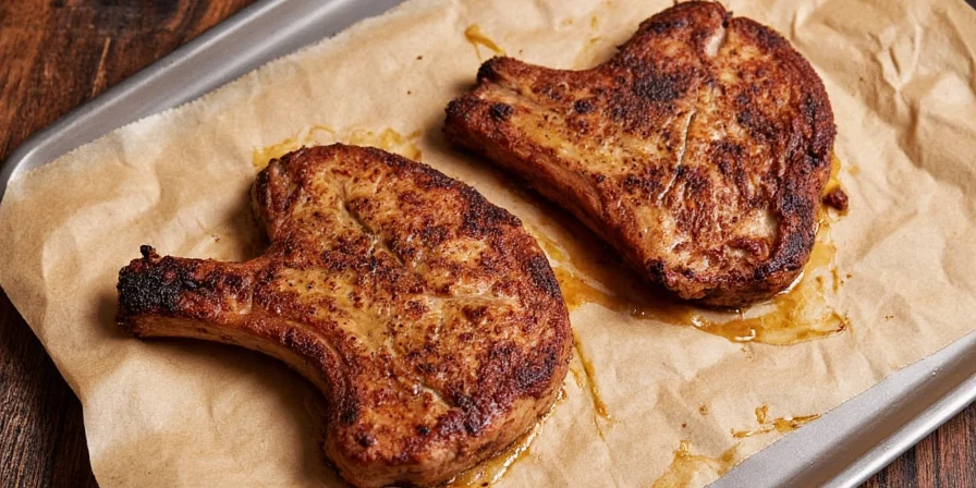 A beautiful plate of seasoned pork chops ready for the grill.