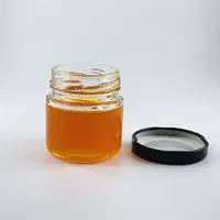 

60ml round small glass honey jam cheese glass jar with metal lid