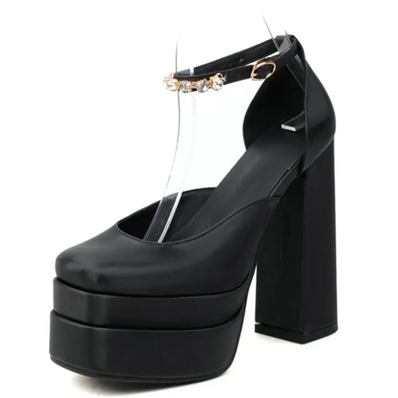 

Dropshipping Custom Logo Colorful Women Luxury Heeled Sandals Fashion Satin Chunky Heels Dress Shoes For Ladies