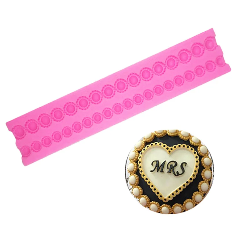 

Pearl Necklace Button Shaped Silicone Mold Fondant Chocolate Cake Decoration Mold Baking Pastry Tool Baking Pan Craft Mold