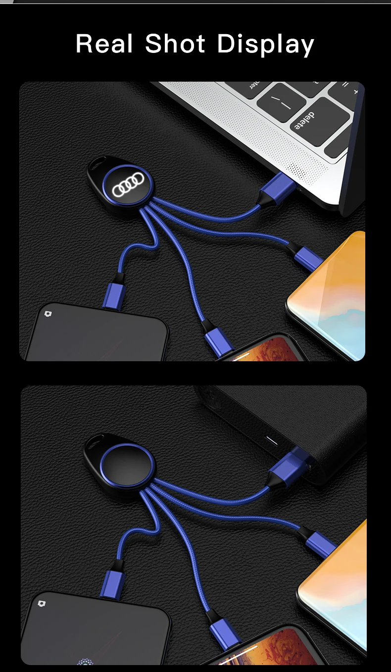 Best Selling 15CM Nylon Braided 3 IN 1 Phone Charging Cable Multi USB Cable For IPhone For Android And Type C - ANKUX.COM