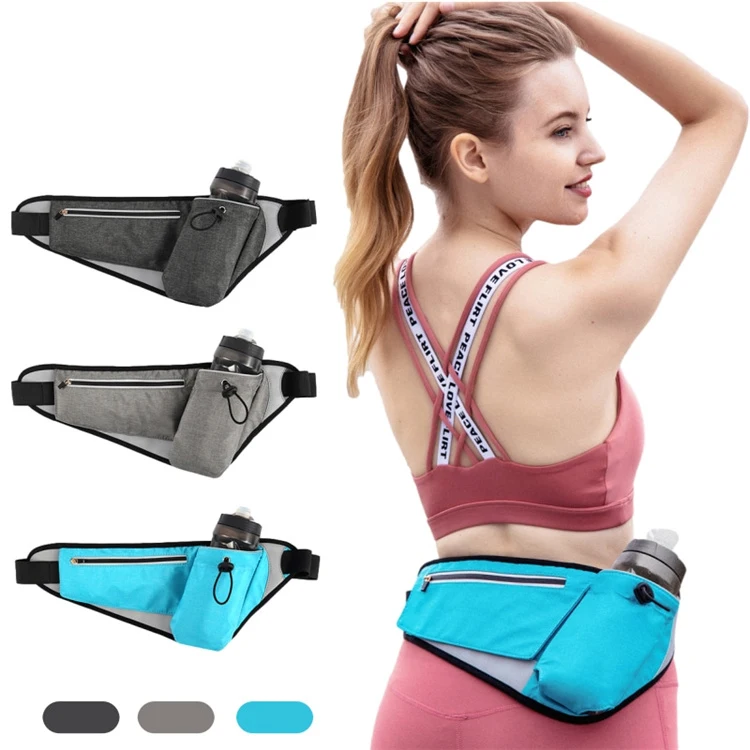 

2021 Belt Running Waist Bag, Elastic Sports Belt With Water Bottles