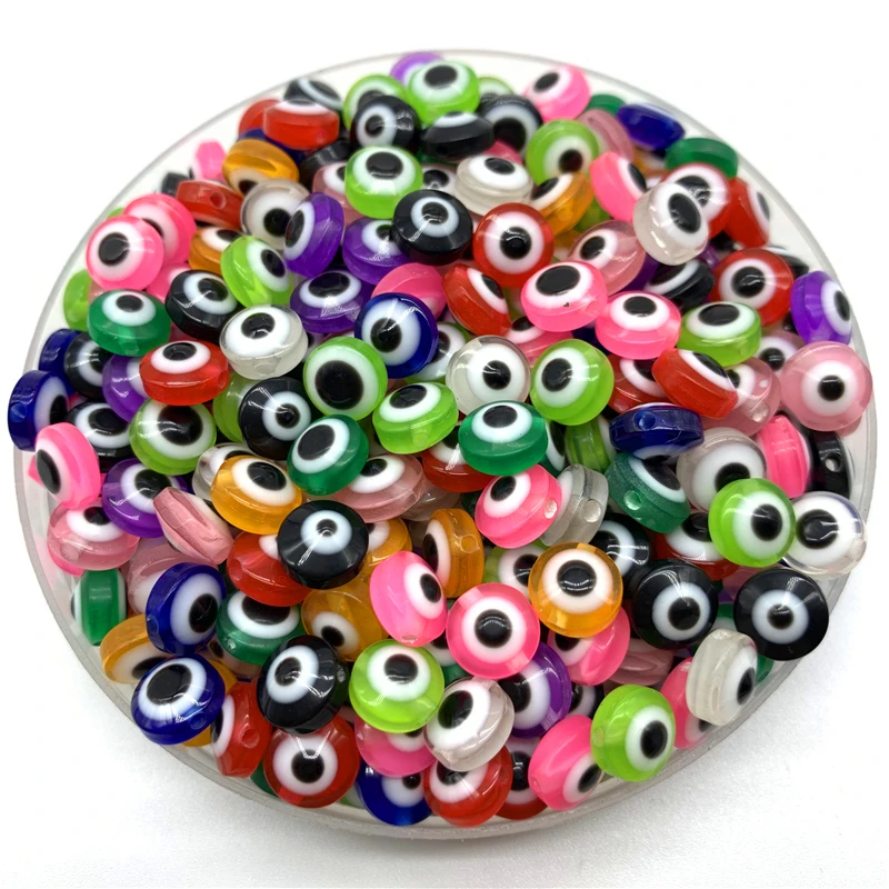 

Devil's Eye Beads Wholesale Resin Eyes Multicolor Oval Spacer Beads DIY Jewelry Evil. eye Handmade Accessories