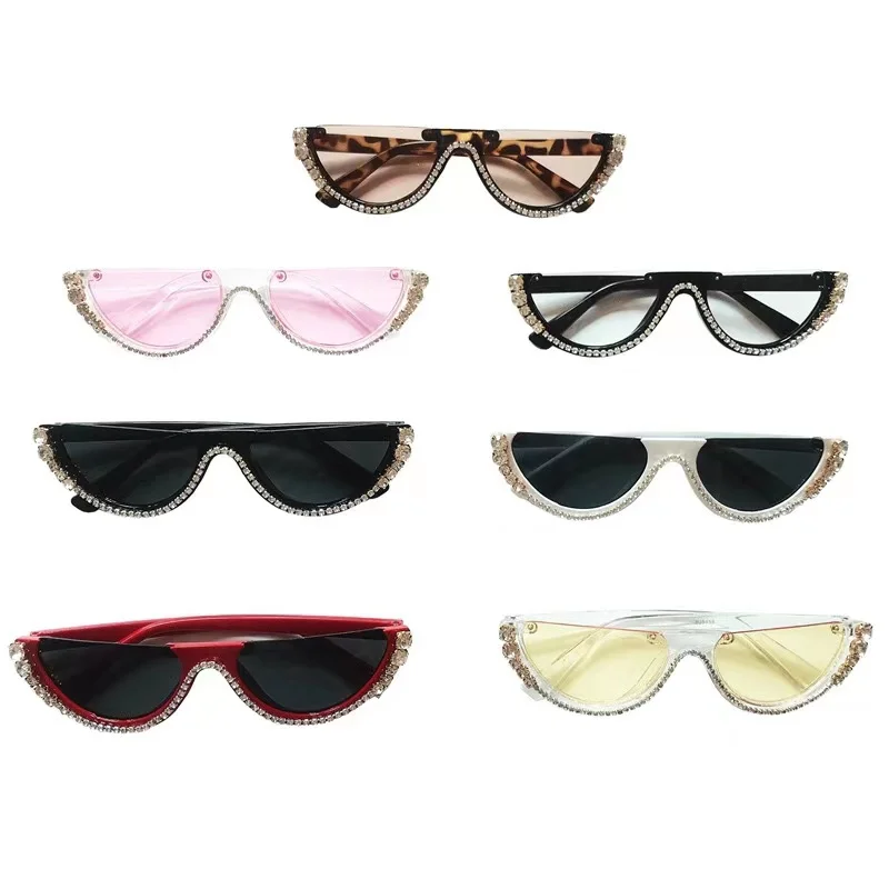 

2021 hot trendy custom logo top fashion colorful plastic leopard summer ray ban feminine sunglasses with unique elegant crystals, Multi colors/pattern