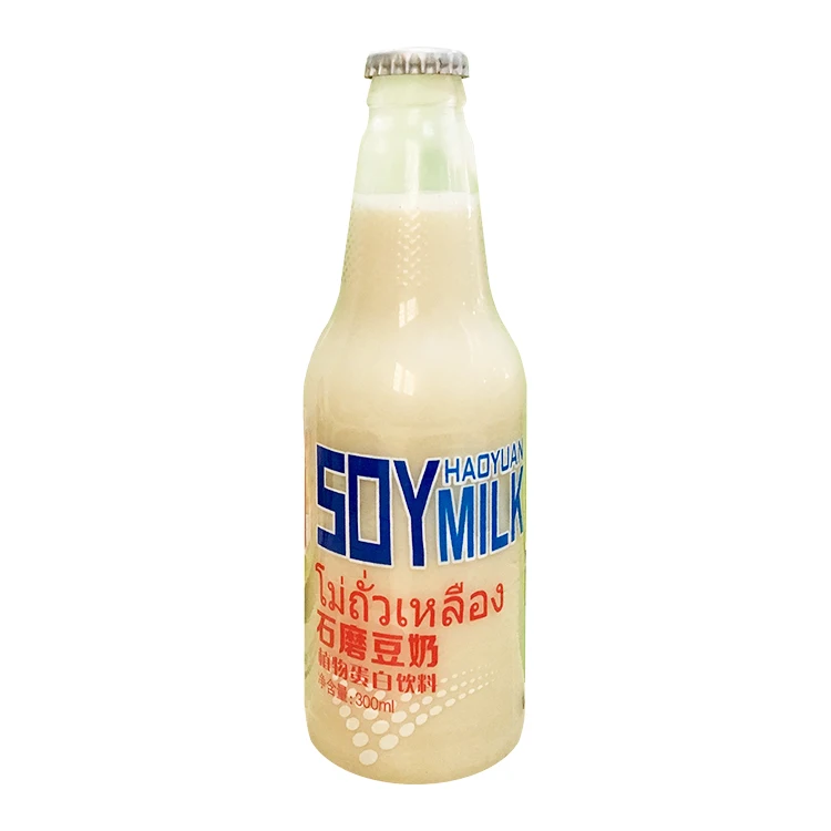 
wholesale low prices OEM brand soy milk drink in glass bottle 
