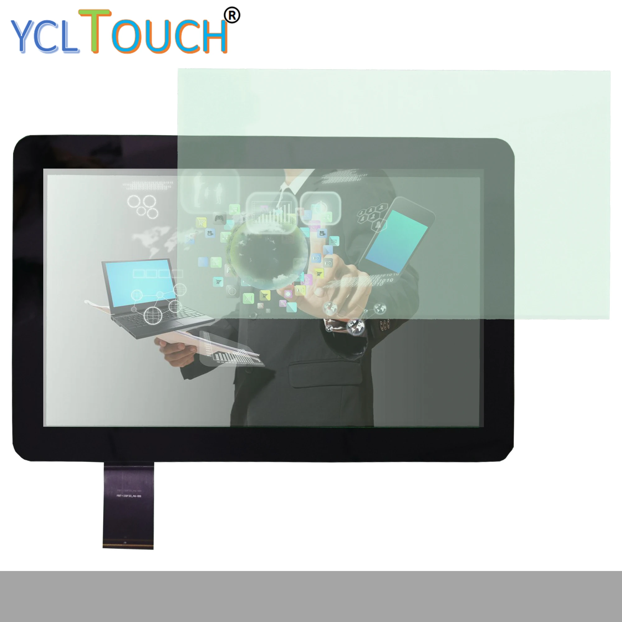 

YCLTouch High Quality Custom Capacitive Touch Screen Panel glass overlay kit 13.3 inch 6H tempered glass