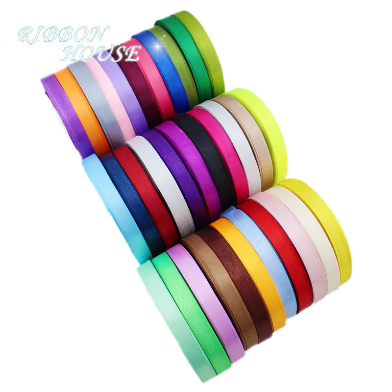 

(25 yards/roll) 10mm Single Face Satin Ribbon Webbing Decaration Gift Christmas Ribbons