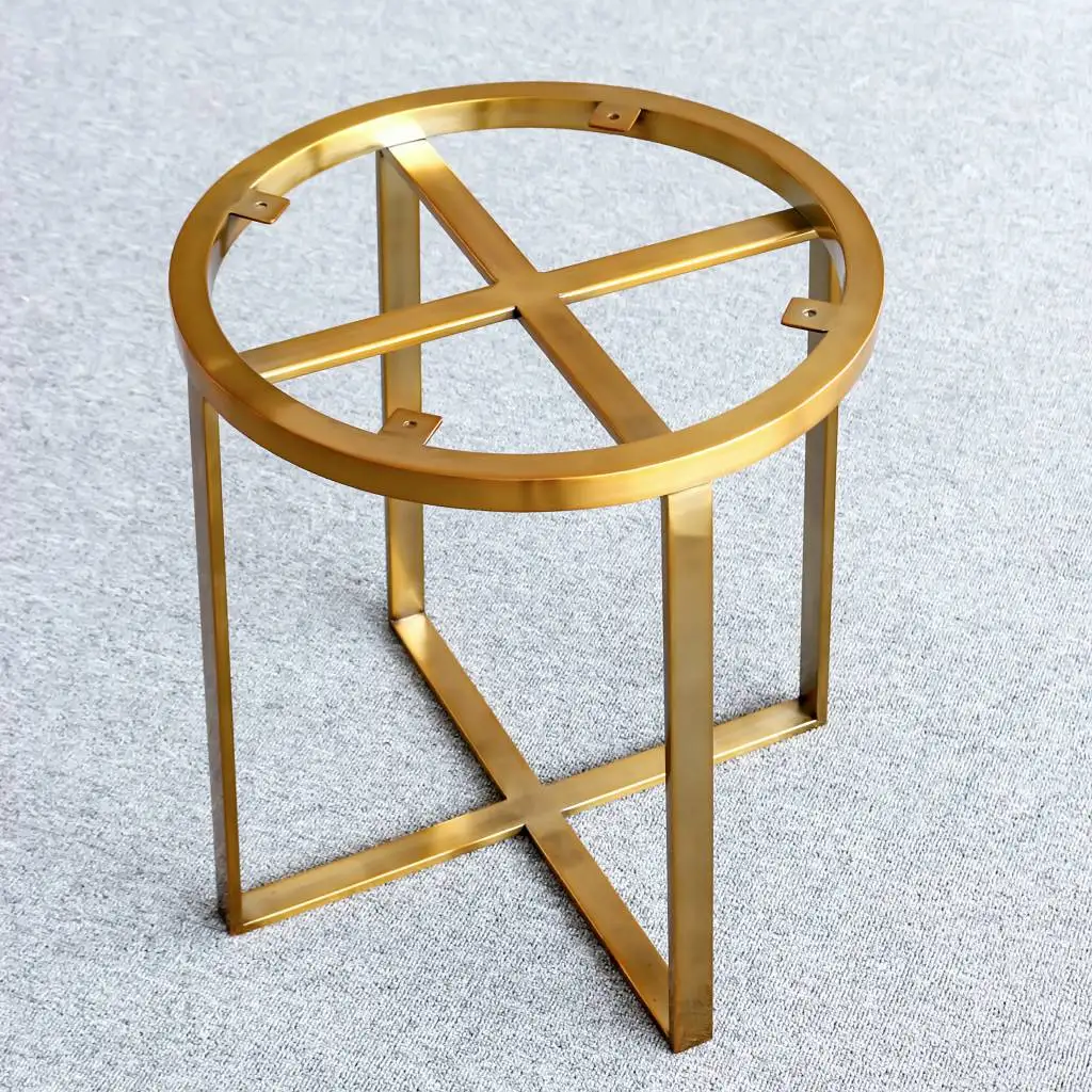 Brackets Modern Stainless Steel Table Bases For Restaurant Coffee Dining Table Base Metal Coffee