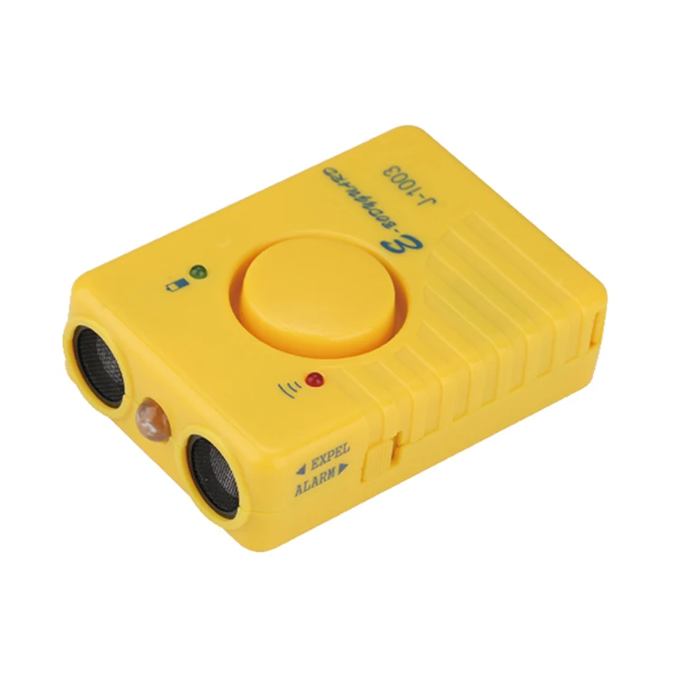 

Handheld motion activated high power loudest Deterrent ultrasonic dog repeller with Self Defence Alarms and Flashlight, Blue & yellow & red