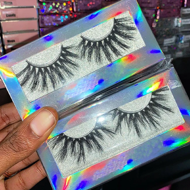 

Wholesale Faux Mink 22mm Eyelashes Vendor False Lashes 5D Long Dramatic Faux Mink Eyelashes Packaging Box