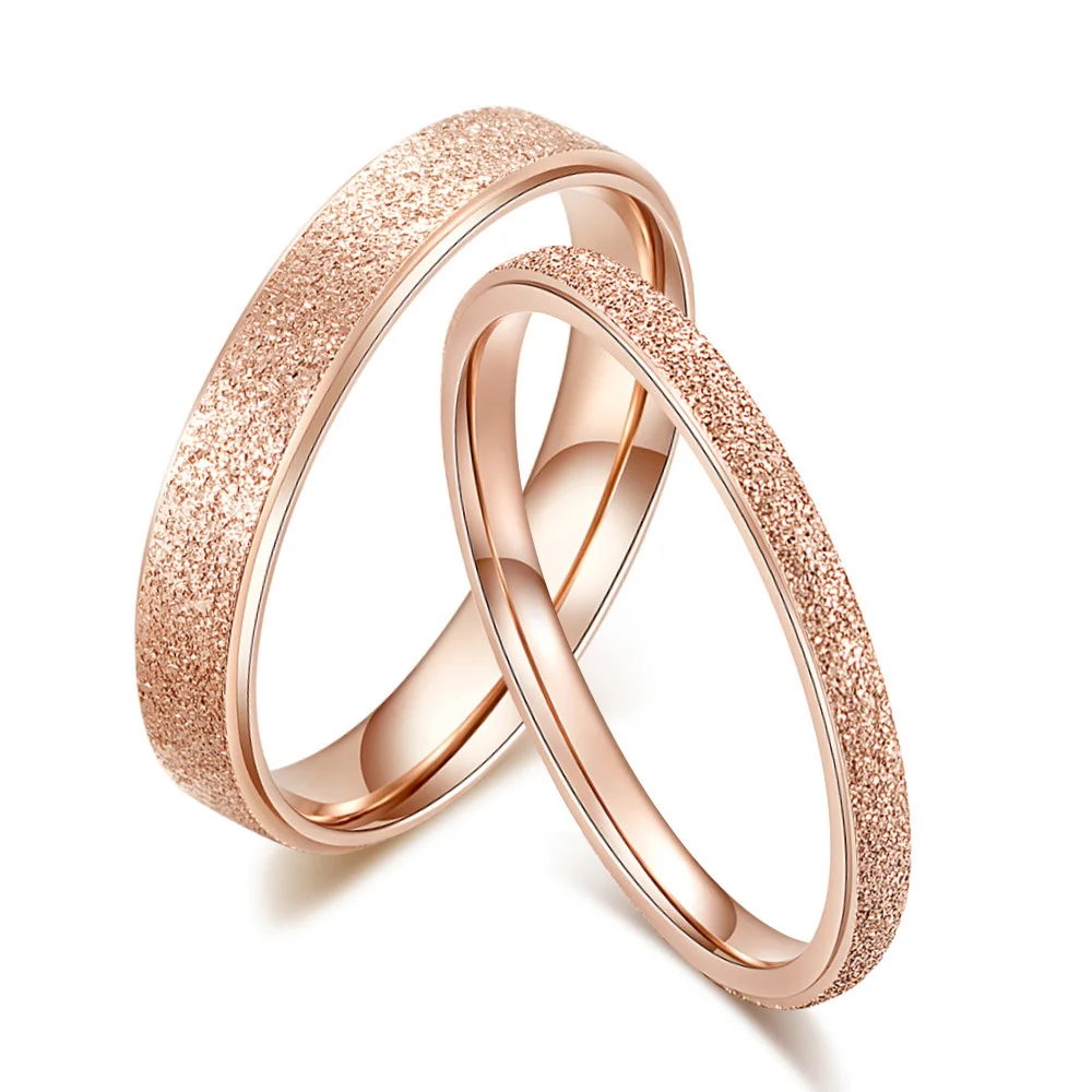 

Classic Simple Matte 2mm Thin Finger Rings Rose Gold Silver Color Wedding Band Titanium Steel Tail Ring for Women, Silver,rose gold