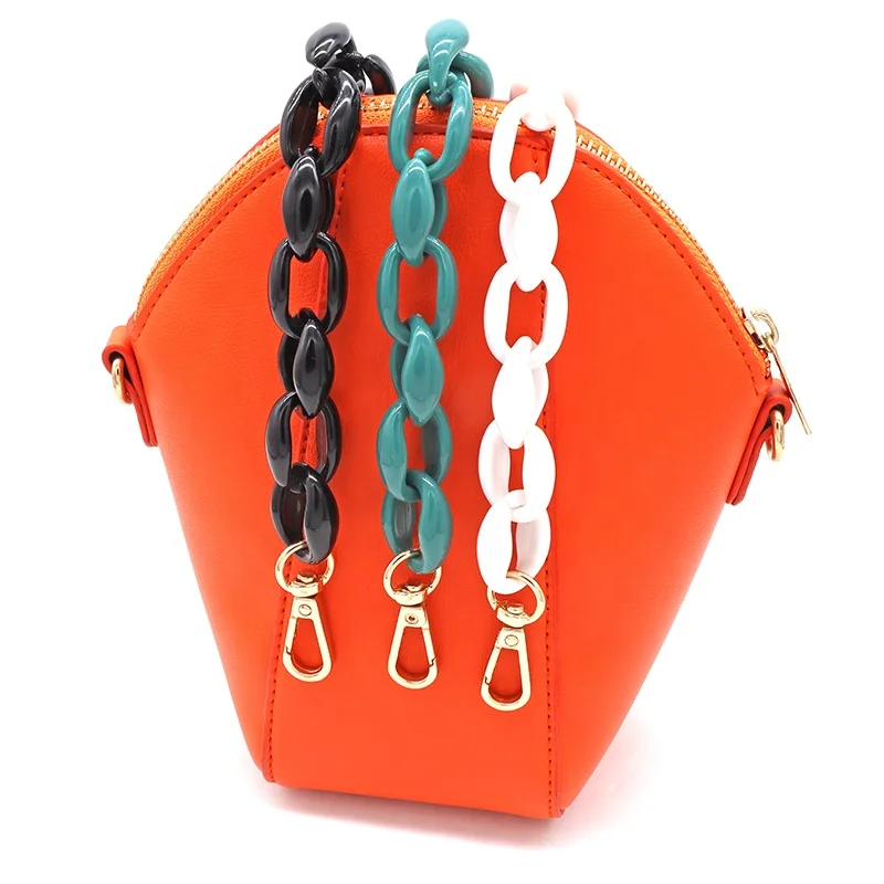 

In Stock Multi Color Acrylic Wholesale Sling Crossbody Shoulder Bag Chain Handbag Purse Strap