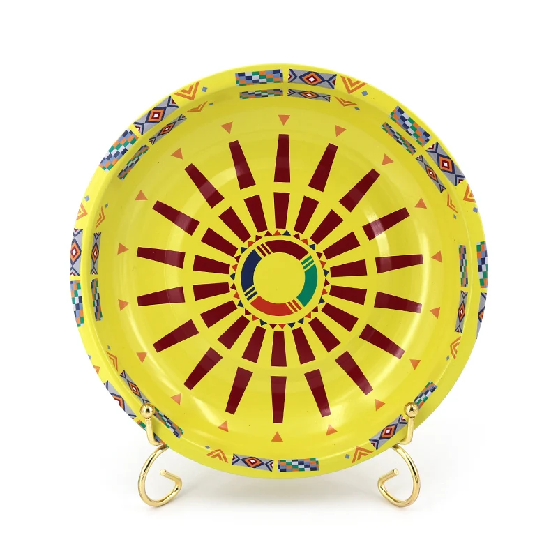 

Round Metal Tray Size Diameter 22.5cm Rolling Tray Multifunction Serving Tray