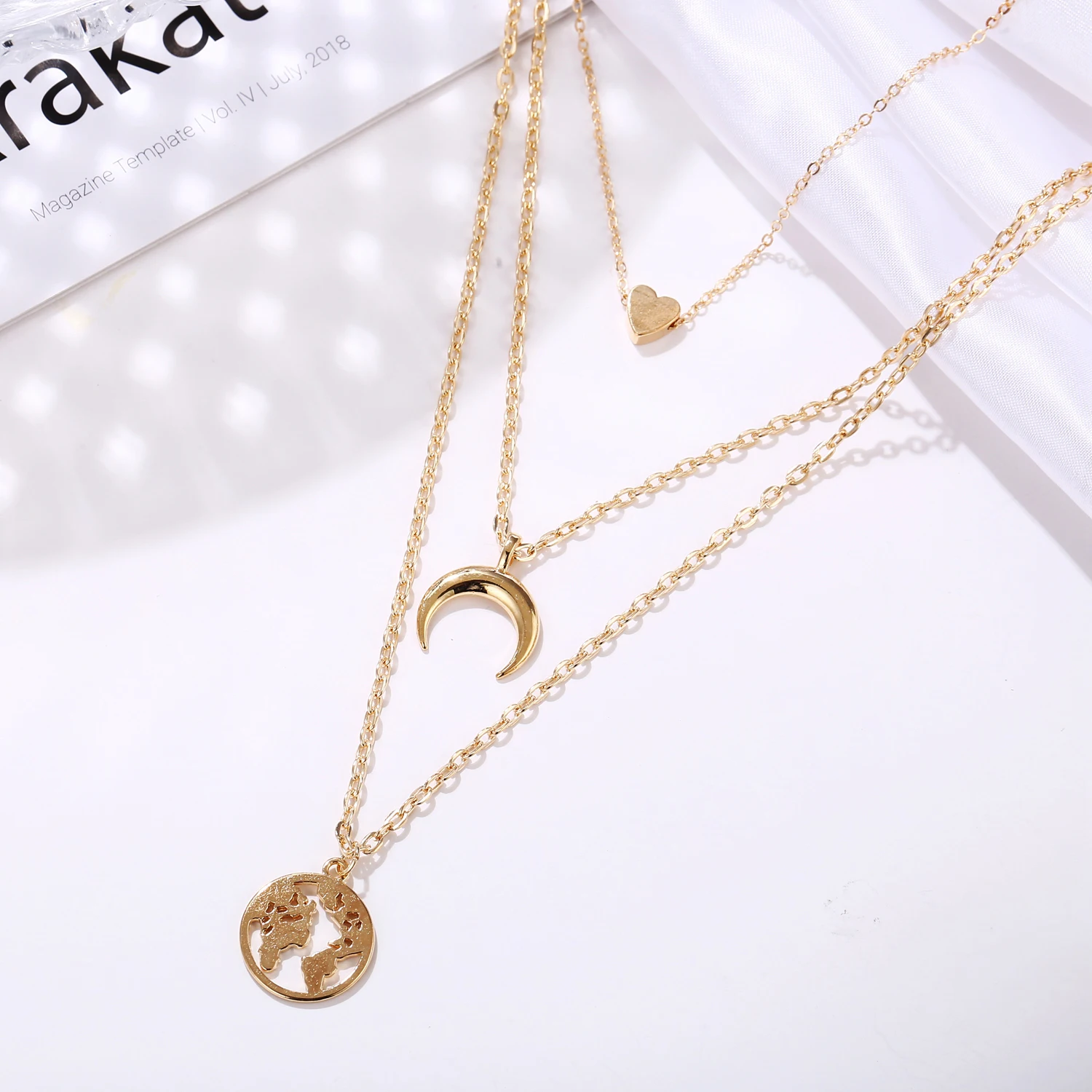 

50705 Fashion Custom Pendant Necklace Gold Plating Chain 925 Sterling Silver Jewelry Pendant Coin Necklace