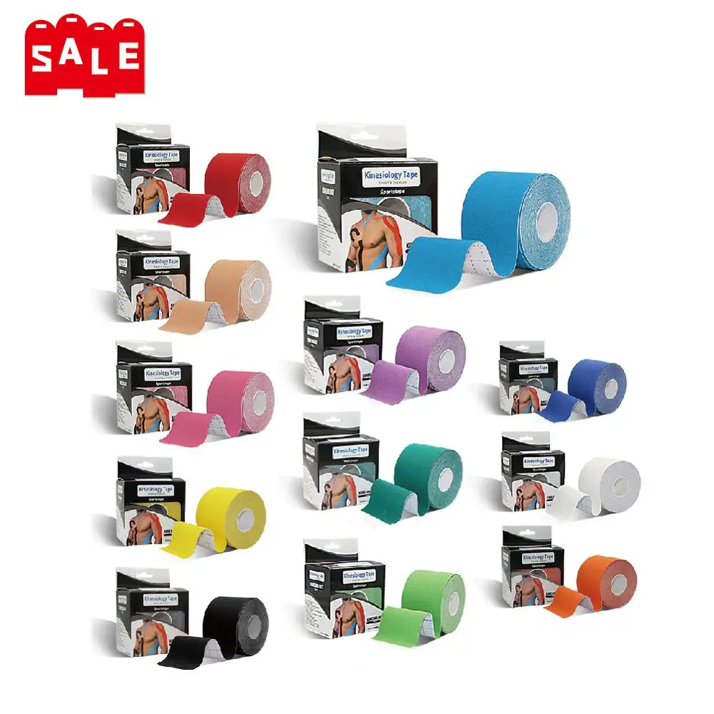 

Free Design Logo Custom Kinesology Tape 10cm Physio Sporttape Waterproof Athletic Tape Sports Kinesiology Tape