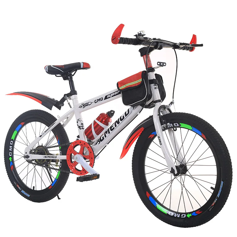 

Factory price fashion foldable mountain bike mtb bicycle 22 inch OEM Chinese single speed for children with bags, Black and red/white and green/white and blue/white and red