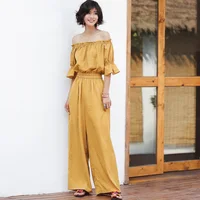 

2020 New Design Polka Dot Long Pants Jumpsuit Women Summer Stylish Casual Wide-leg Ladies Jumpsuit