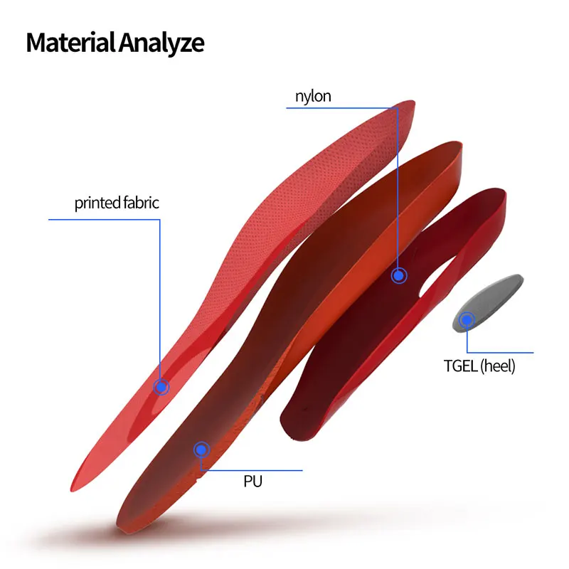 

Top quality arch support gel shoe pad shock absorption running foot pads wholesale orthopedic hard plastic insoles