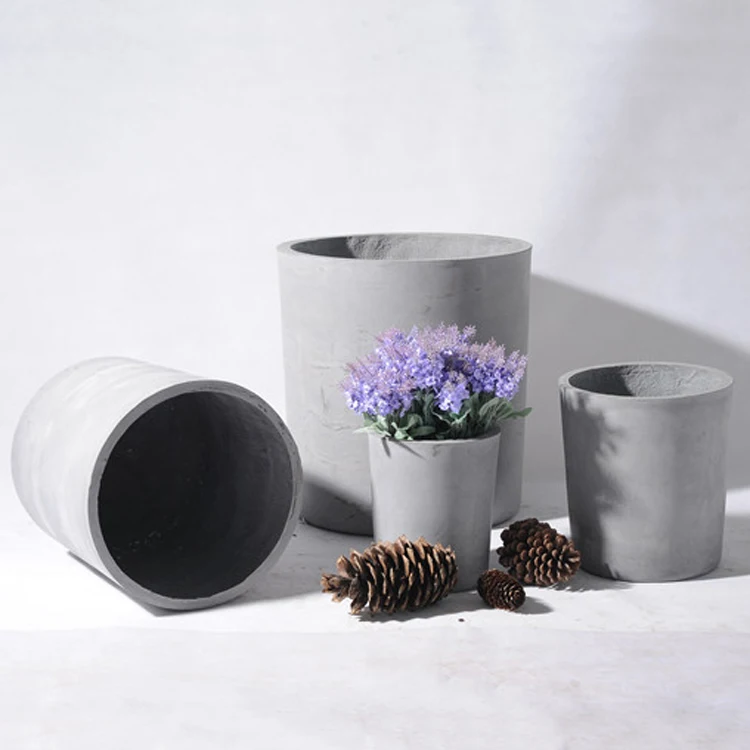 

FR01 garden flower pot wholesale flower pot outdoor cylinder plant pots, Natural, black, brown, brick red, white