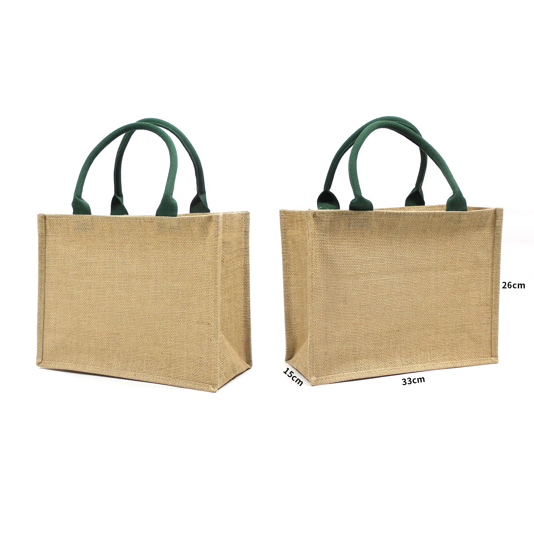 

Reusable Jute Tote Bag Custom Eco Friendly Burlap Grocery Shopping Bags Durable Beach Burlap Jute tote eco bag