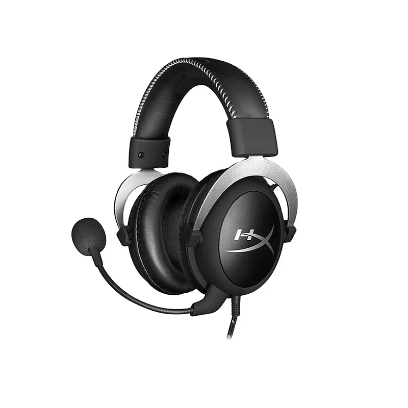 

HyperX Cloud Silver Gaming Headset Noise Canceling With Wired Gaming Headset Headphones with Microphone