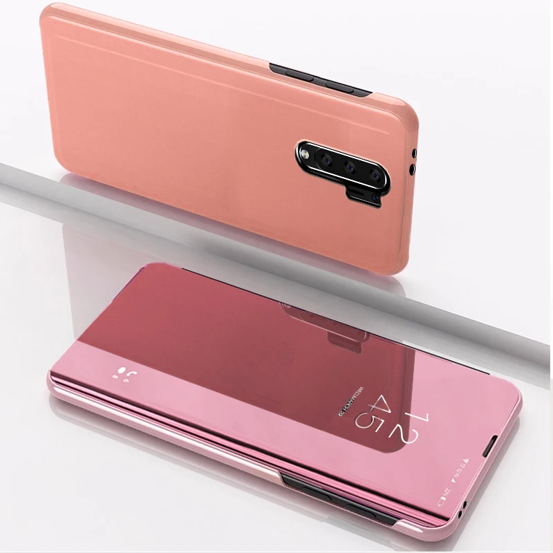 

For redmi 9 Mirror Clear View Cover PU PC Flip Case for redmi note 9, 7 colors
