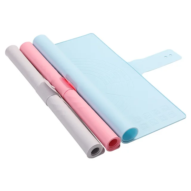 

2020 Trending Hot Products Grill And large Baking liners Eco-friendly Measurements Custom Silicone Baking Mat For Pastry Rolling, Pink/blue/green