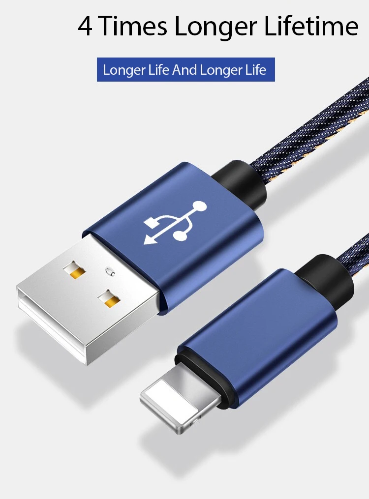New Style Cowboy Design Braided Micro Phone  Usb Cable For Android