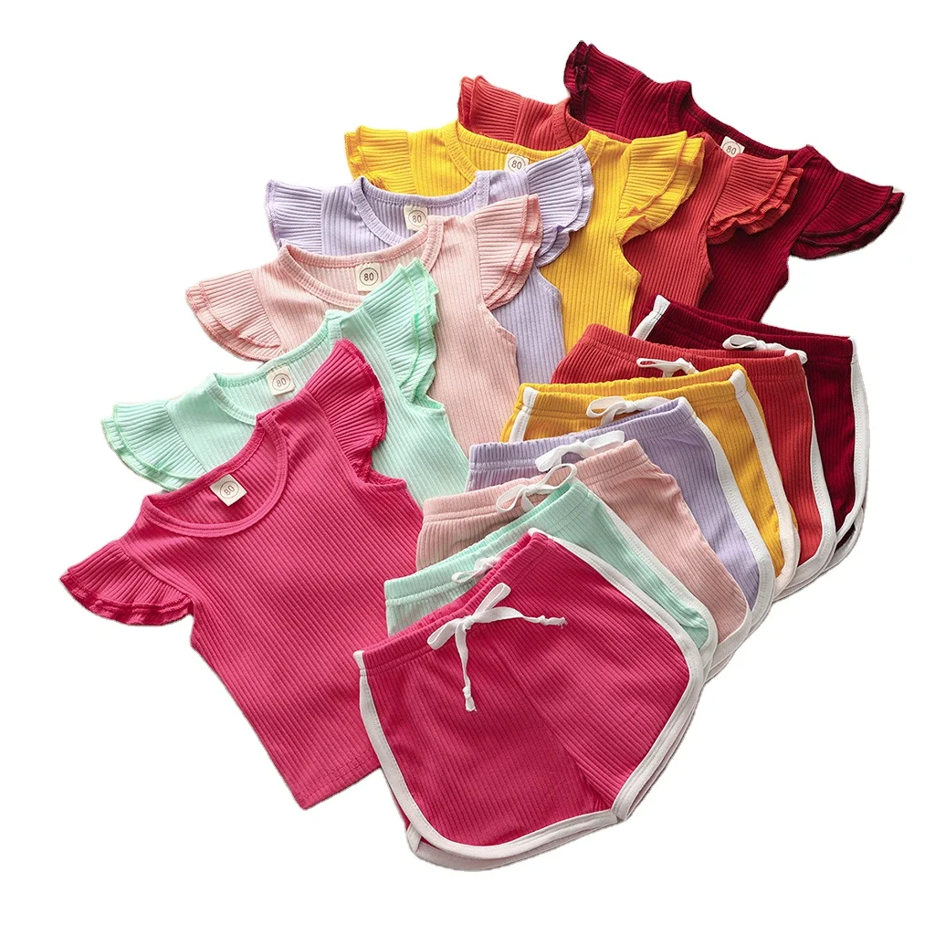

Children Kid Baby Clothes set infant Short Sleeve T shirt Shorts Outfits girl Summer Toddler clothes