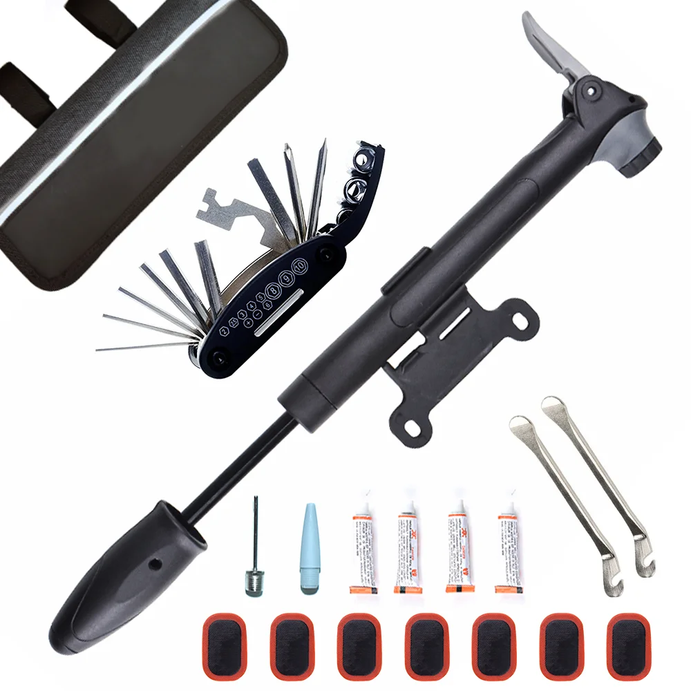 

Bicycle Repair Set Bike Repair Tools 7 in 1 Kits Bike Maintenance Fix Tools Bike Accessories, Black