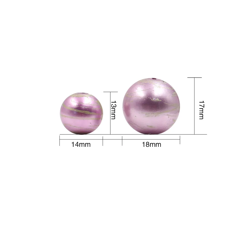 

14mm 18mm OEM Large Shinny Christmas Tree Hanging Decoration Pink Glass Beads For Sale