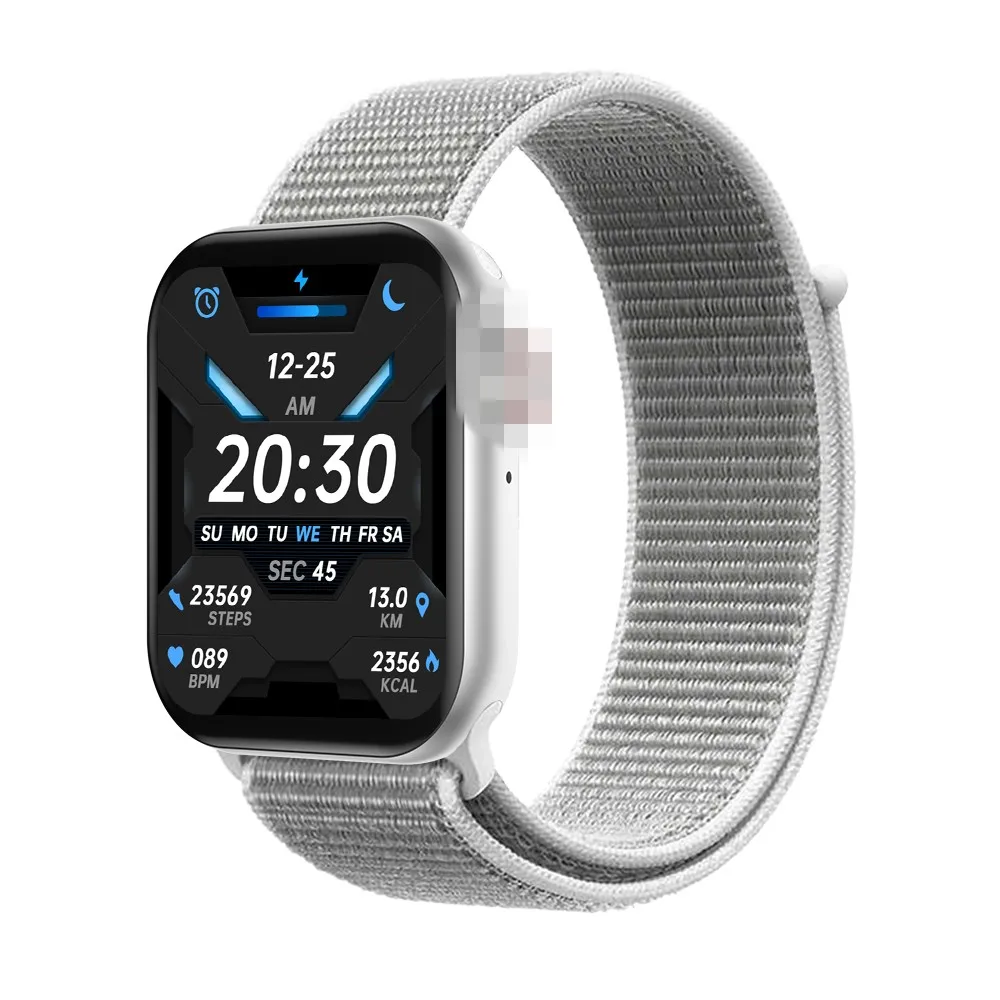 

YY21 1.78 inch luxury Smart Watch Phone Call Watch Heart Rate Fitness Tracker Watch with Silicon & Fabric Strap Smartwatch