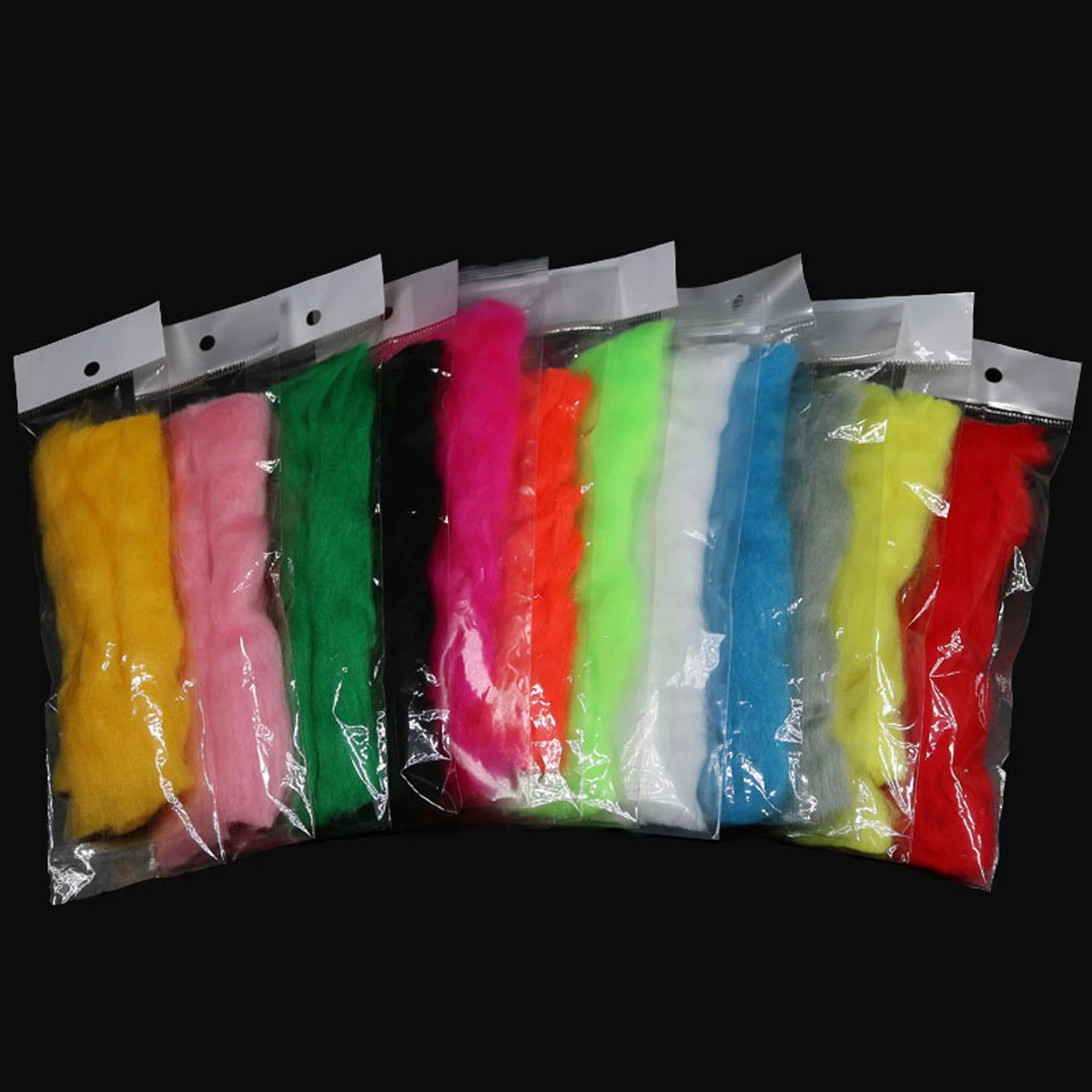 

Multiple Colors Egg Glow Bug Yarn Fiber Baitfish Lure Parachute Trout and Steel head Fly Tying Material, 12 colors