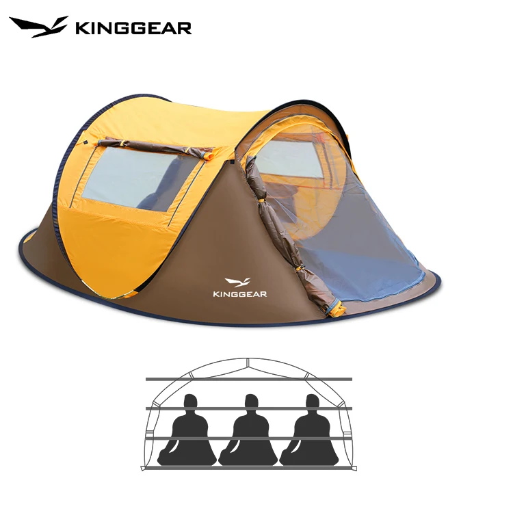 

KingGear Lightweight Portable Double Layer Waterproof Easy Setup Big Family Camping Tent