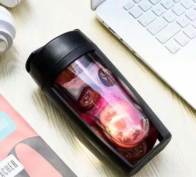 

Customized Shaker Bottle Transparent Plastic Bottle, White and customized pantone