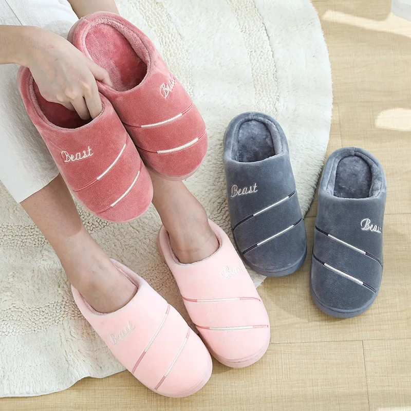 

High quality cozy winter nonslip thick cotton cloth women shoes slipper PVC popular ladies sneakers, Grey/red/purple/green/pink/blue