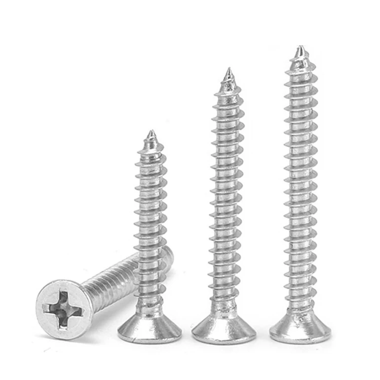 
Metric Cross recessed countersunk head self tapping screws 