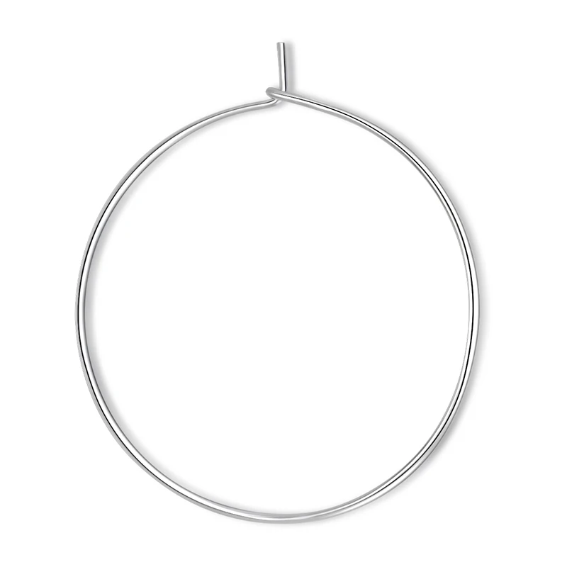 

Wholesale 925 Sterling Silver Wire Basic Round Hoop Earring DIY Handmade Drop Earrings Jewelry Accessories Gold Plated