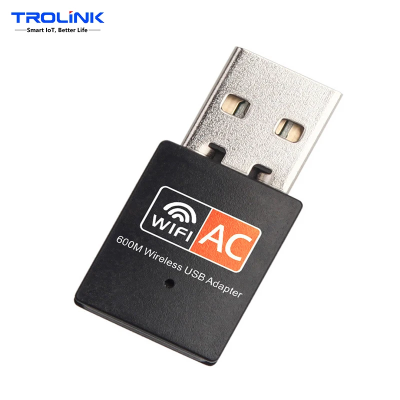 

Trolink Dual Band 2.4Ghz 5.8Ghz WiFi Dongle Wireless WiFi Adapter 600Mpbs Portable WiFi Adapter, Black