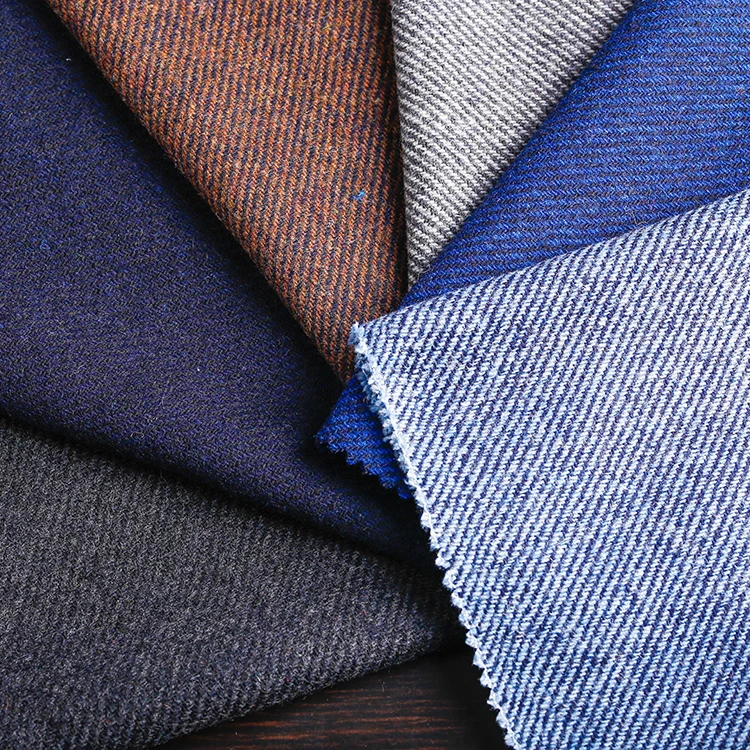 
Wholesale more colors 60% Wool 30% Polyester 250-260GSM twill fabric for garment 