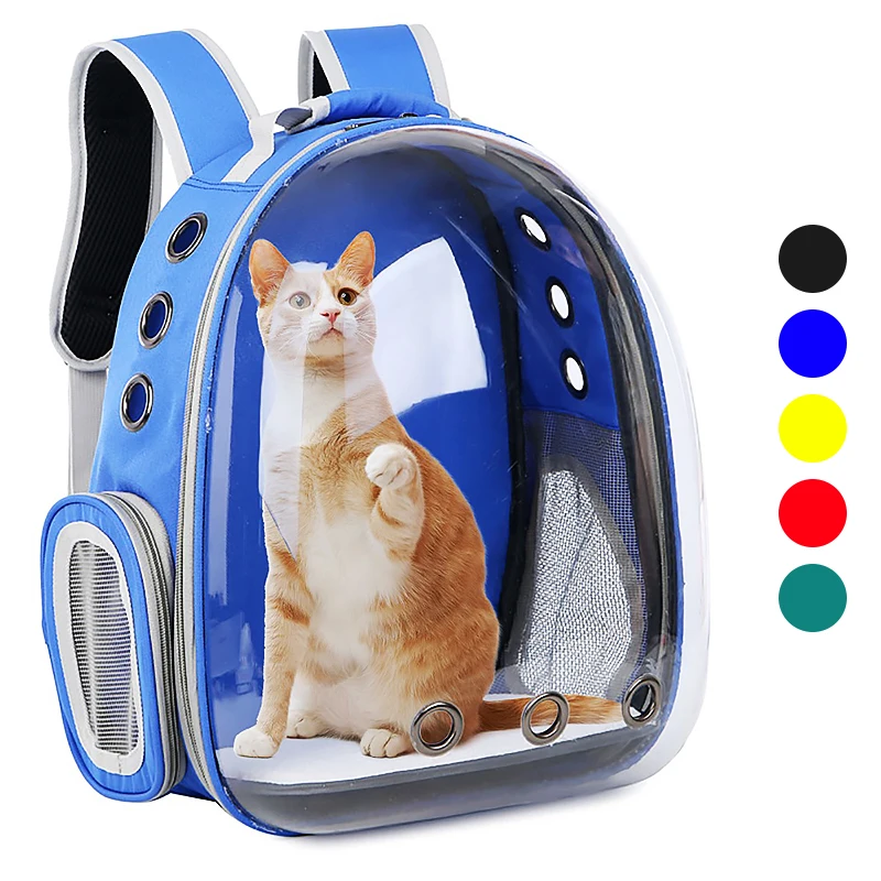 

Portable Outdoor Breathable Transparent Bubble Space Capsule Pet Bag Cat Dog Pet Travel Carrier Backpack, Blue/yellow/red/green/black