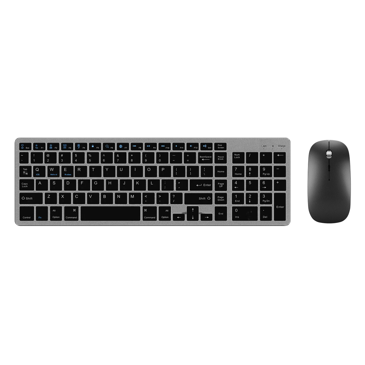

High quality full size rechargeable bluetooths wireless keyboard mouse combo